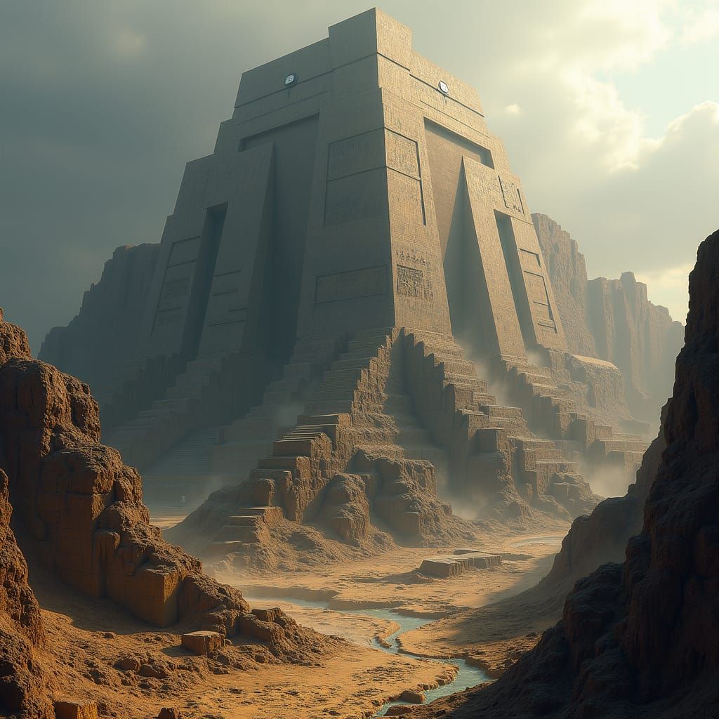 Babylonian City Carved into Black Desert Mesa