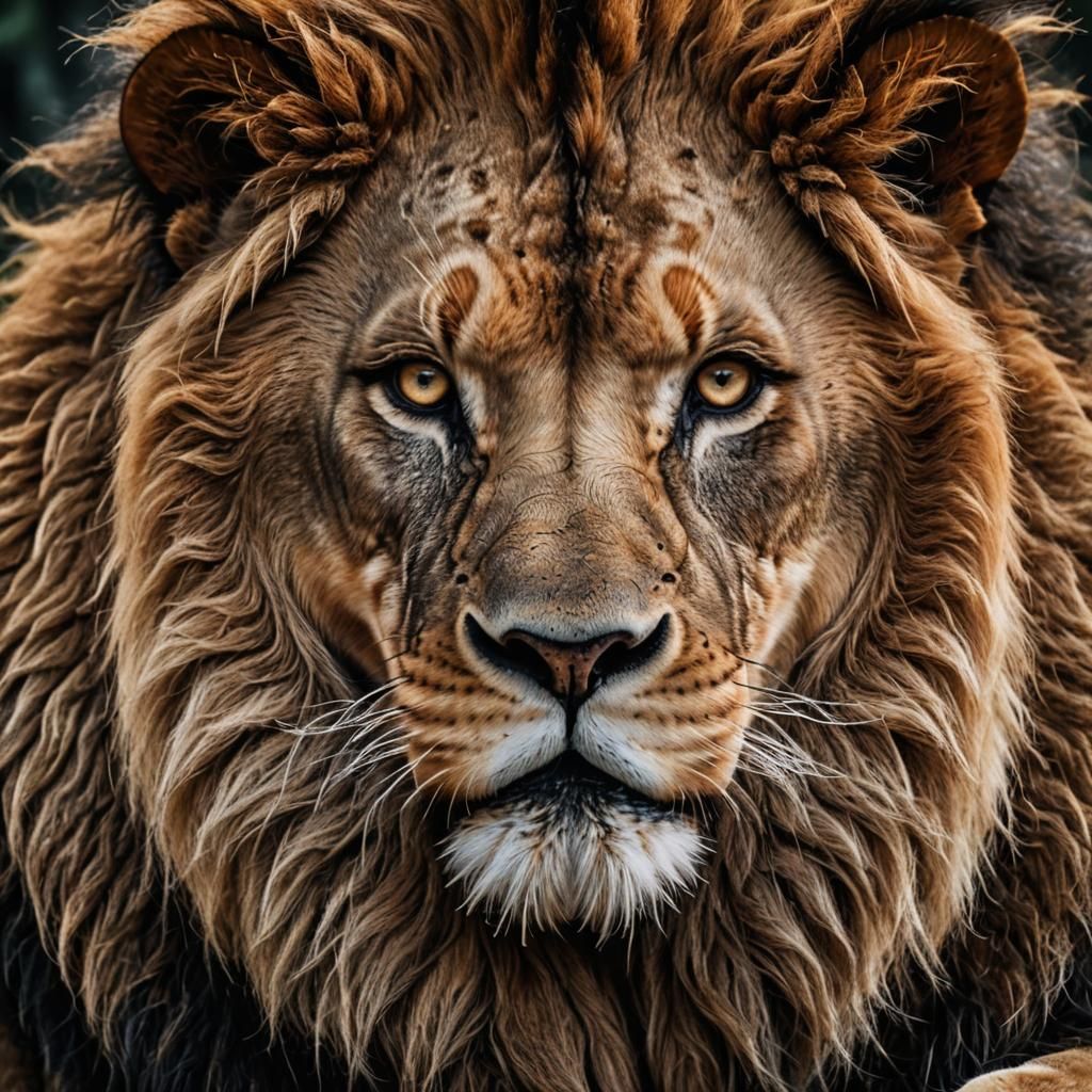 Hyperrealistic Lion Portrait in Cinematic Lighting