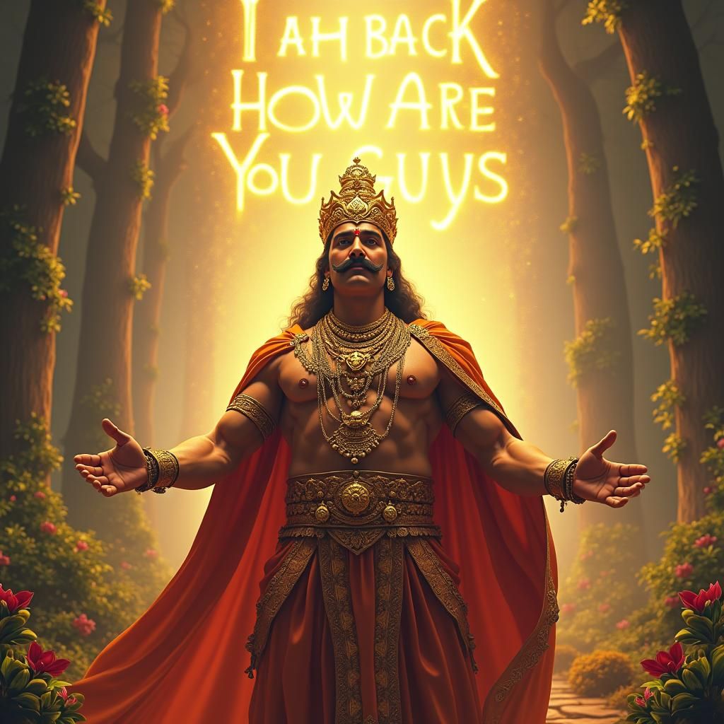 King Mahabali in Mystical Realm: Digital Matte Painting