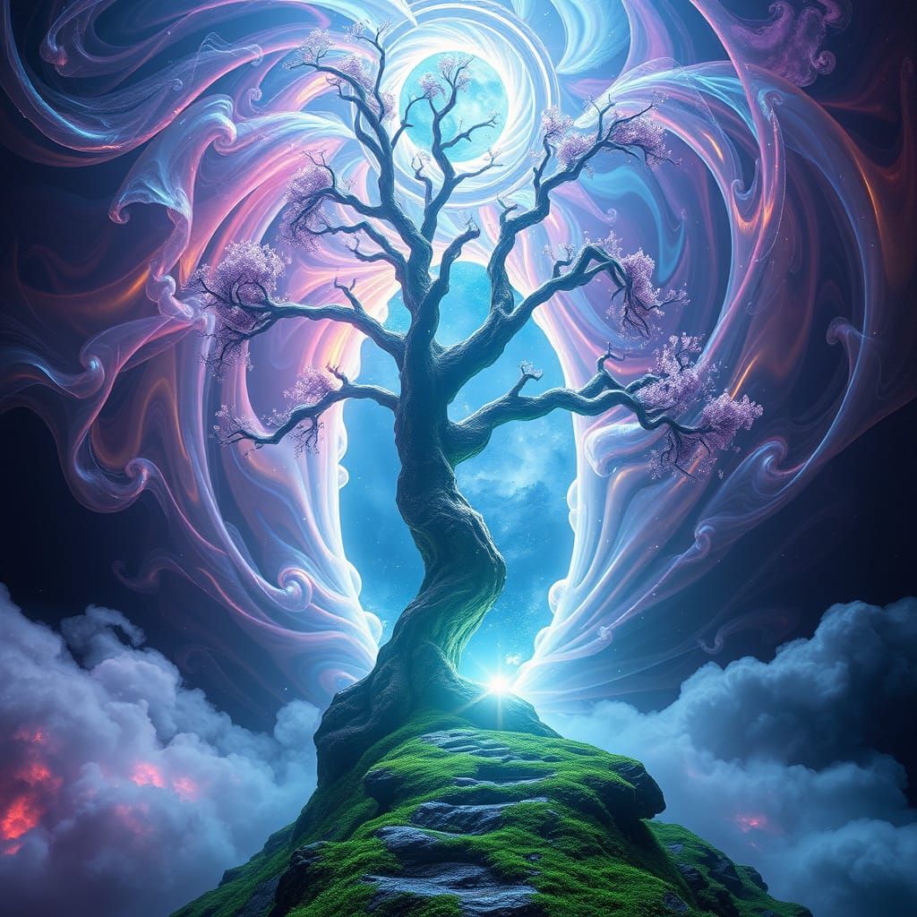 Surreal Dreamscape in Neon Realism Style