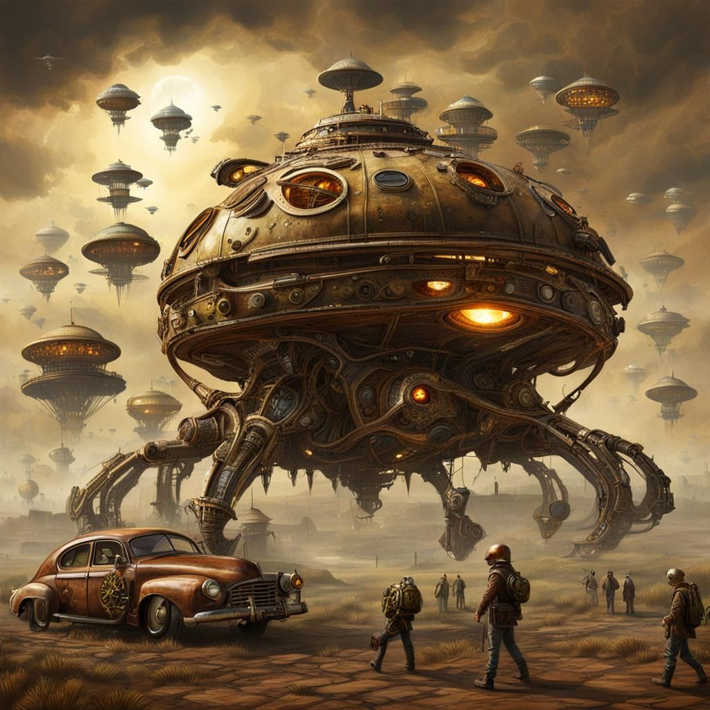 Steampunk Alien Invasion: A Retro-Futuristic Assault