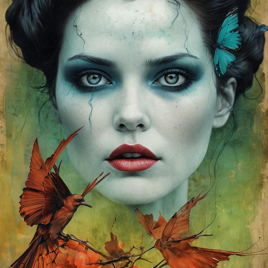 Angry Niflheim Banshee in Ink and Brush Style