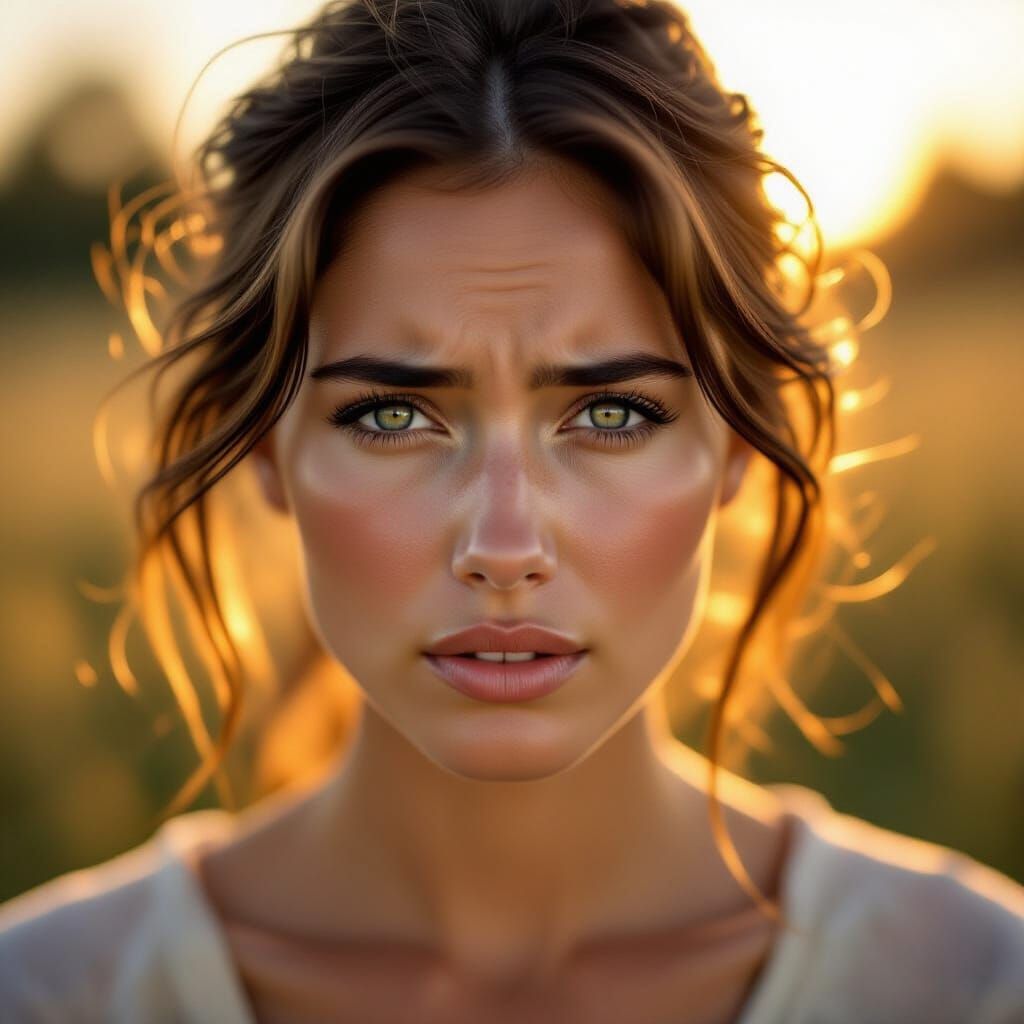 Emotional Portrait: Hope Dawns After Hardship