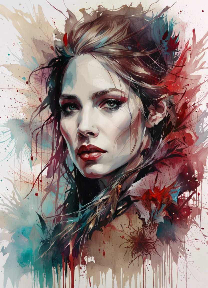 Vampire Slayer Art in Watercolor Style