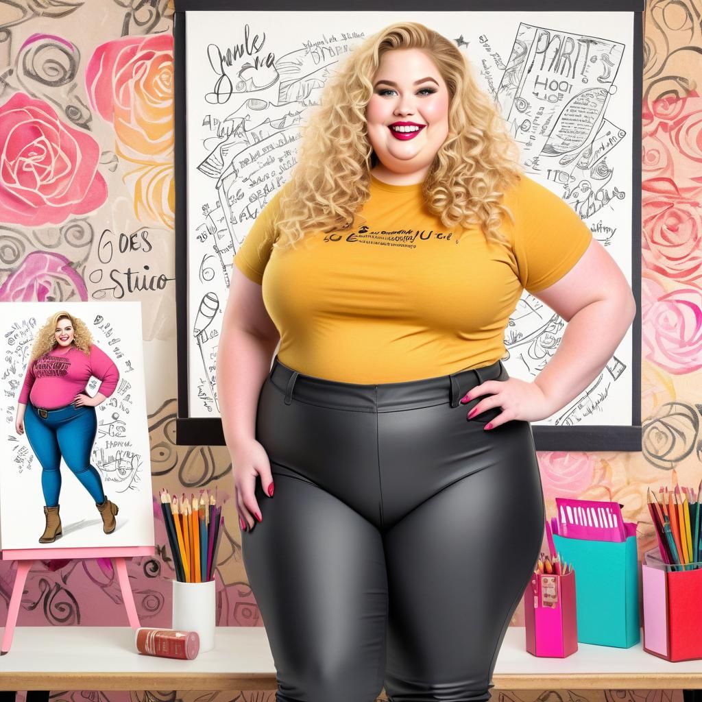 Curvy Models Sketching at Art Studio