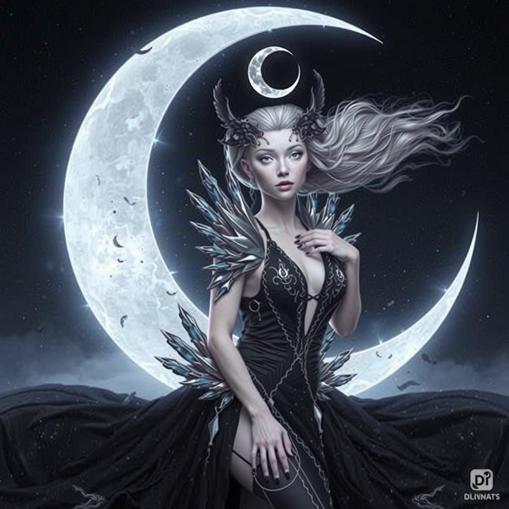 Mystical Seductress Luna Seana in Futuristic Elegance