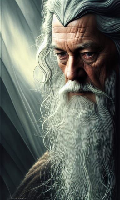 Rococo Gandalf Portrait in Space
