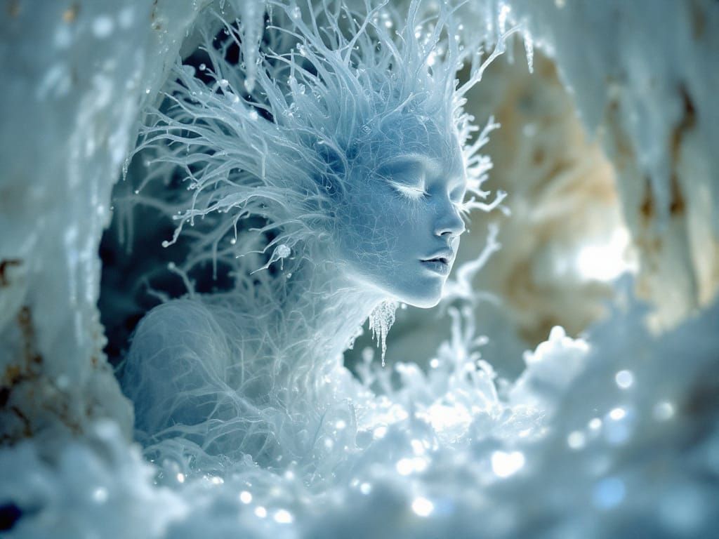 Fairytale Frostwork Anthodite Speleothem Dancer