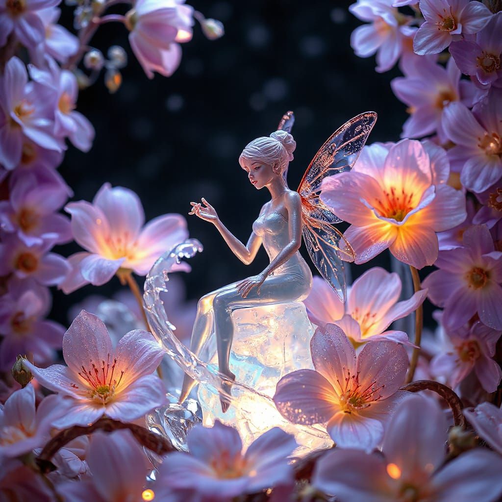 Crystal Dryad in Glass World with Stardust Mist