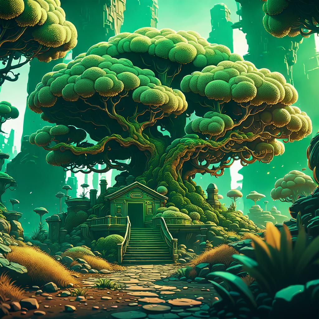 Detailed Lichen Rendered in Unreal Engine