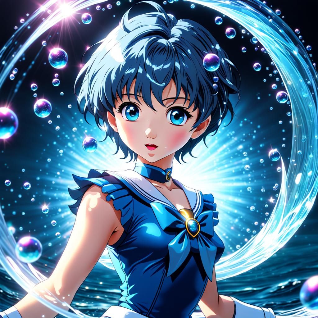 Sailor Mercury with Magical Water Powers