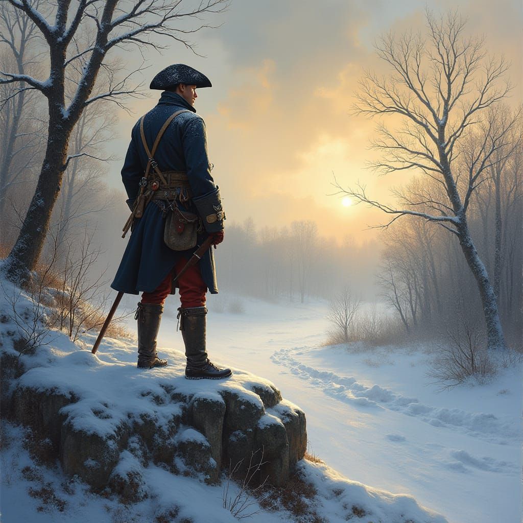 Patriotic Soldier Stands Tall at Valley Forge