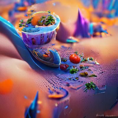 Fantastical Food in Detailed Matte Painting