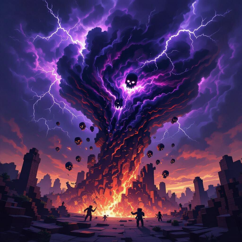 Epic Minecraft Wither Storm Concept Art