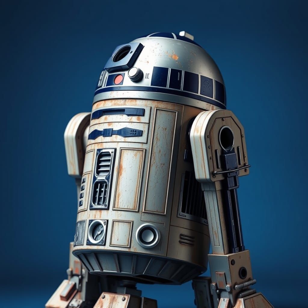 Hyperrealistic R2D2 Droid Portrait