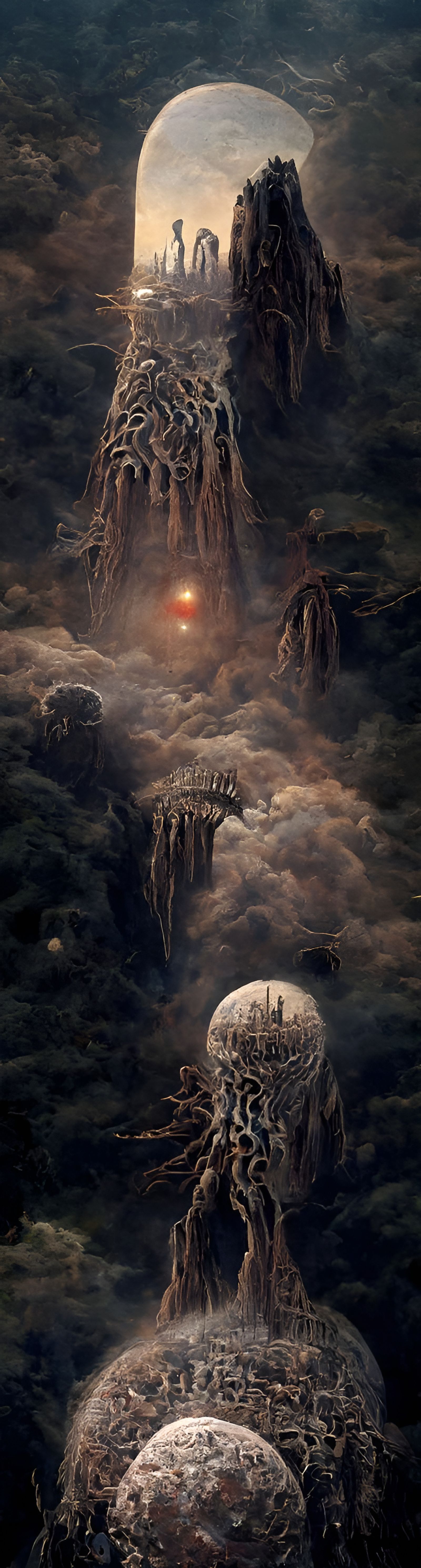 Eldritch Creatures and Ruins on Alien World