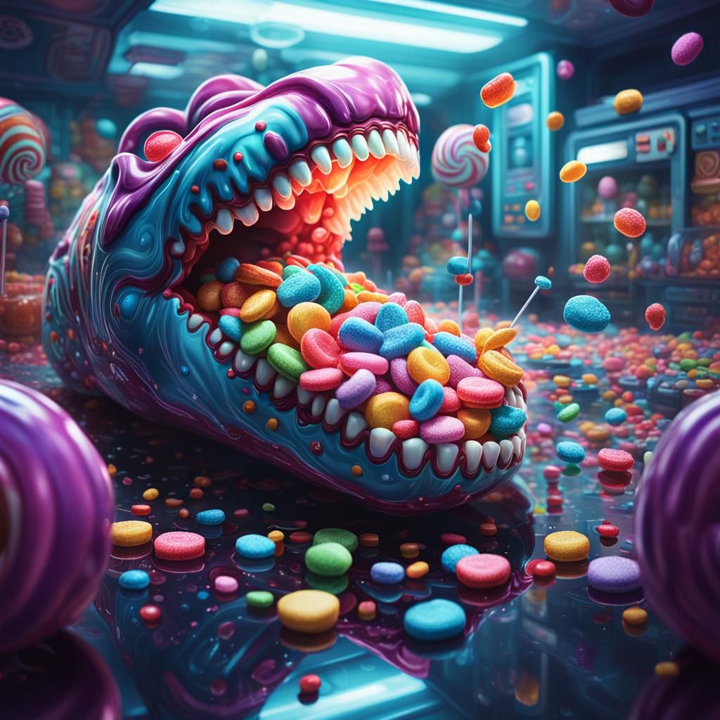 I Have No Mouth: Candy Art Sci-Fi Scene