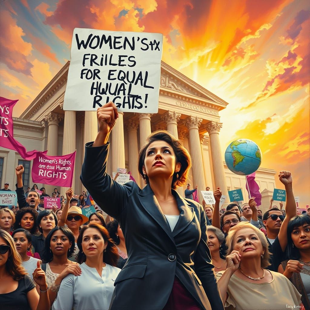 Empowering a Just Future in Vibrant Oil Paint