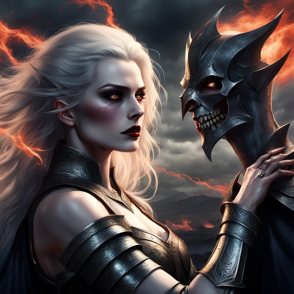 She stood tall, an imposing 
 beautiful vampire figure with ...