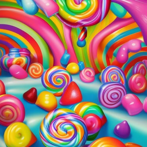 Candy Mania Digital Art in Candyland Style