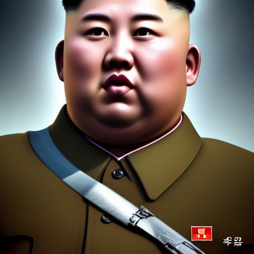 Kim Jong-Un Gears of War Propaganda Portrait