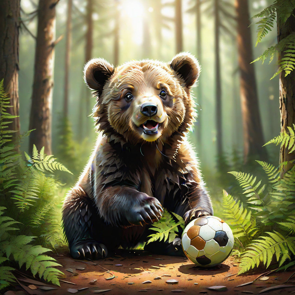 Fuzzy Forest Baller in Earthy Tones