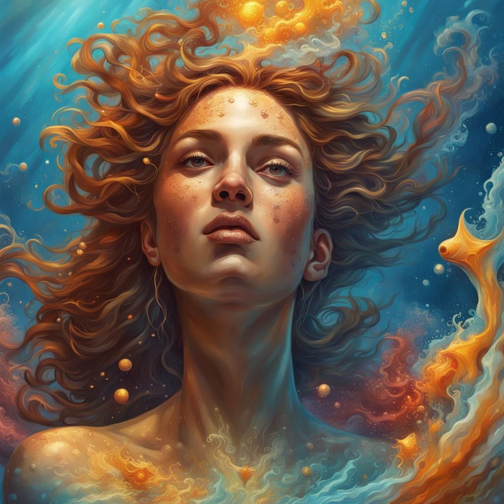 Hyperrealistic Age of Aquarius Splash Art