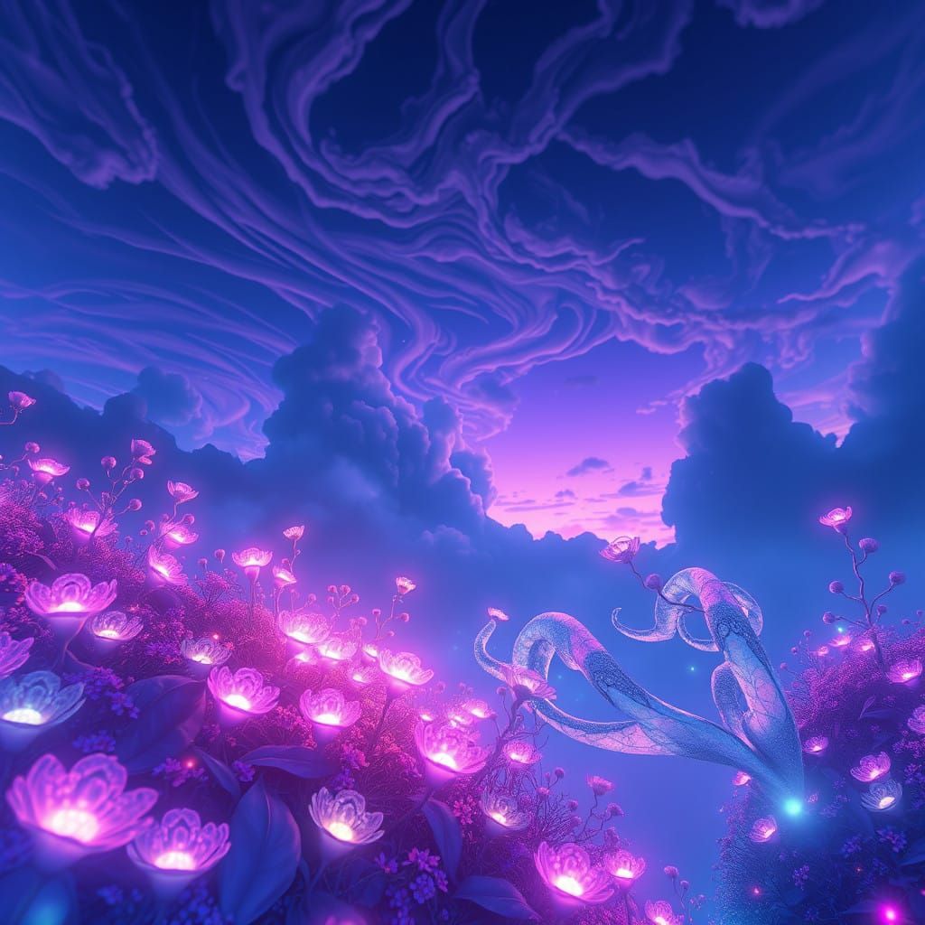 Ethereal Fantasy Realm in Luminous Detail