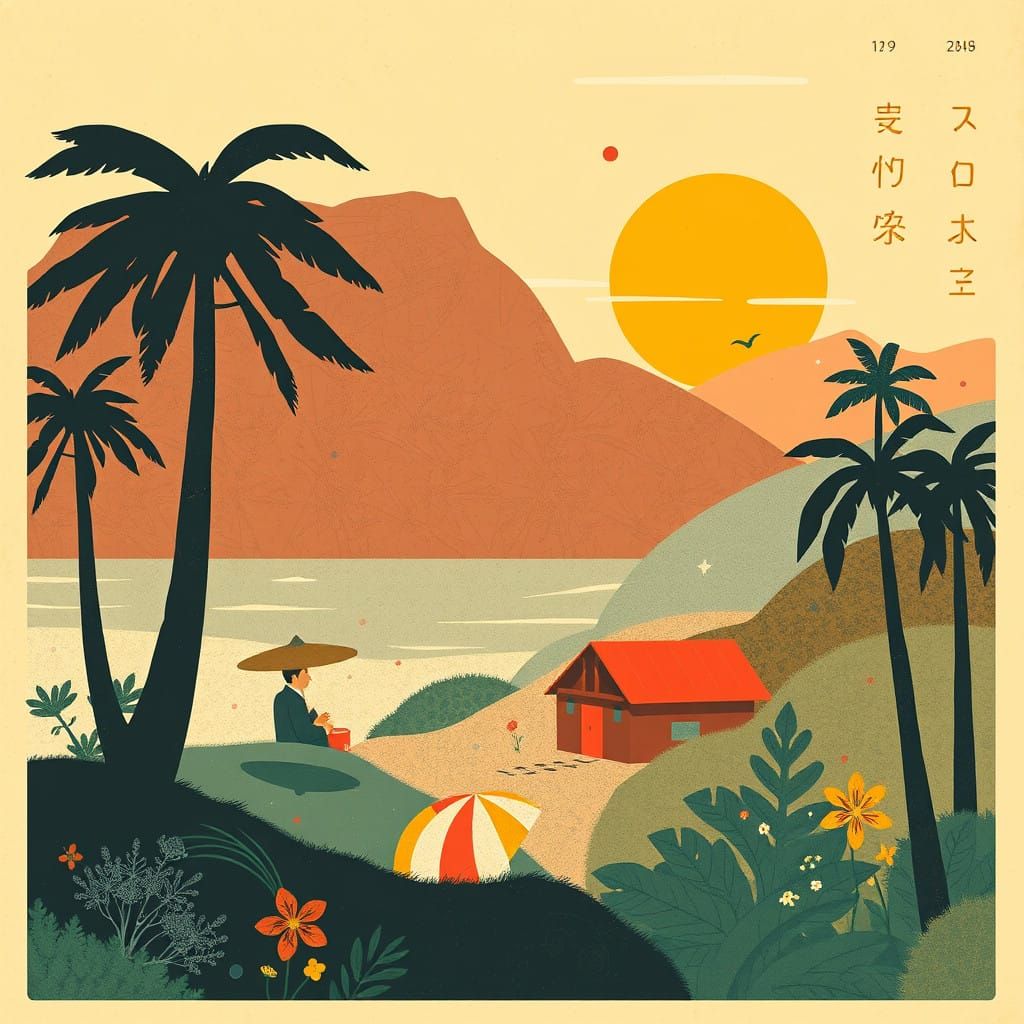 Vibrant Trains Racing Through a Blazing Sunset