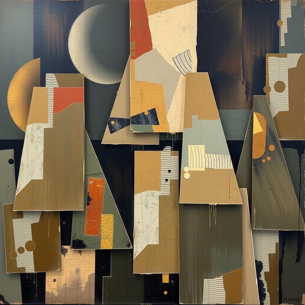 Weeping Soldier in Encaustic Style with Godrays