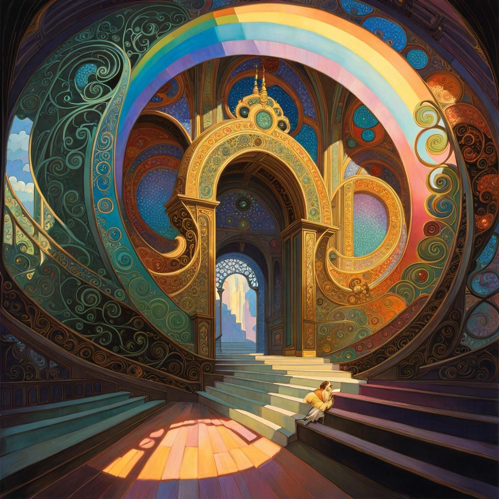 Iridescent Portal Opens to Another World