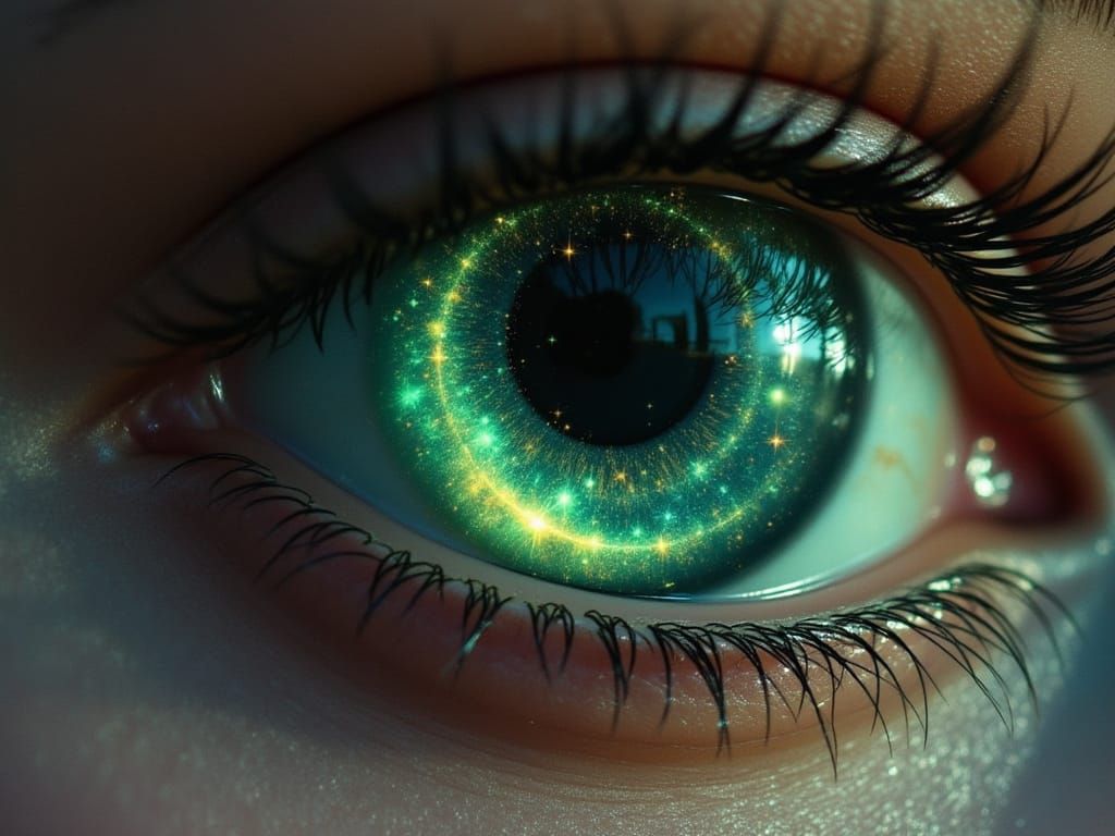 Surreal Cosmic Eye in a Biomechanical Vortex