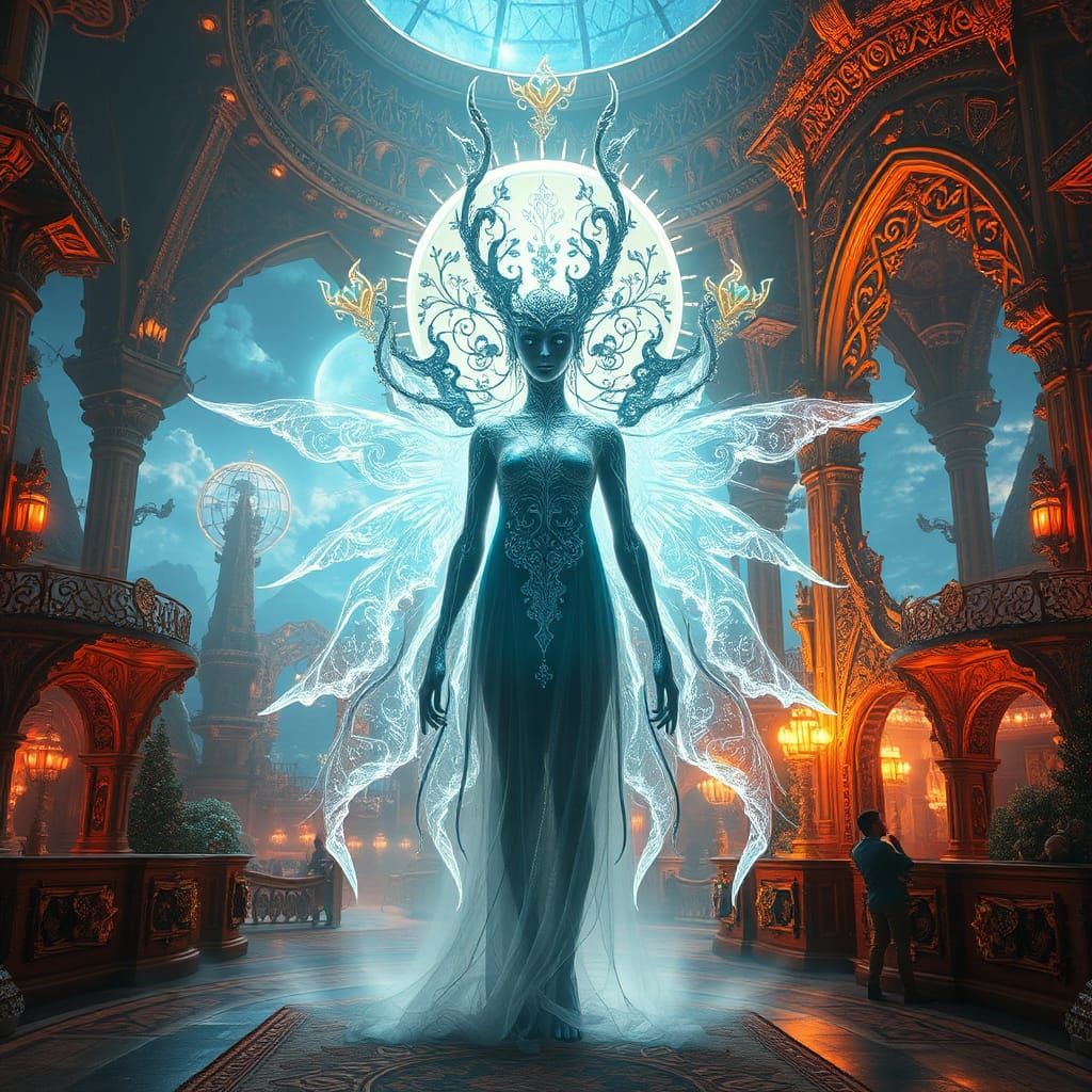 Mystical Being Abathreal in Fantastical Realm