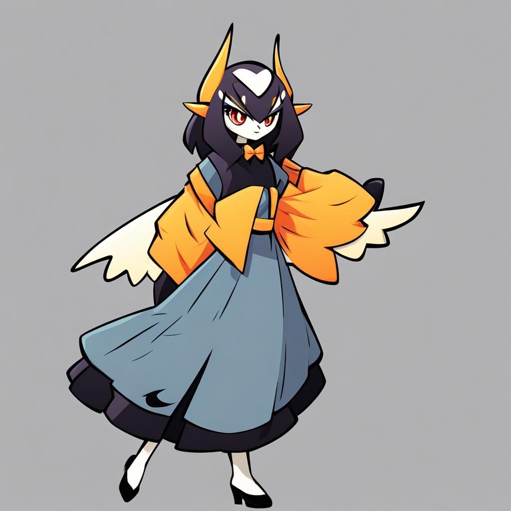 Hazbin Hotel Style Demon Character with Wings