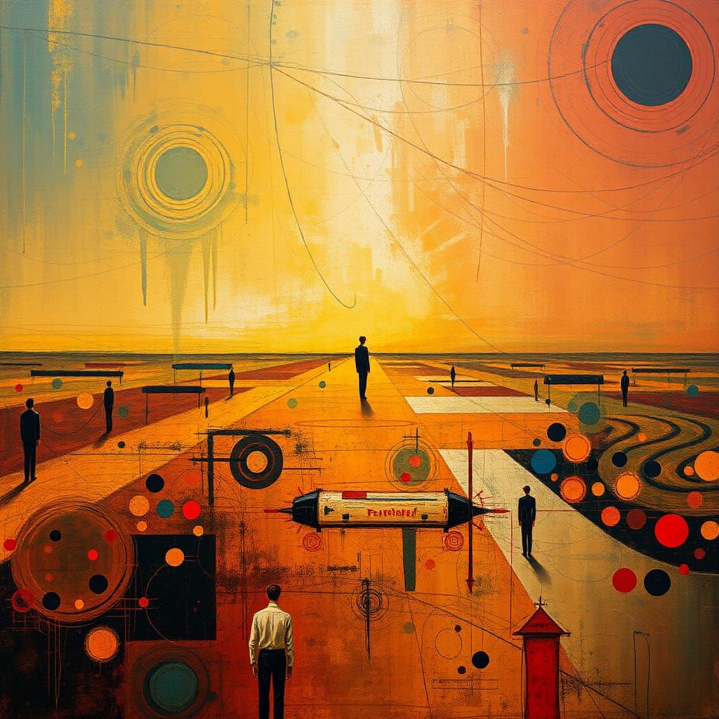 Abstract Figure in Surrealist Dreamscape