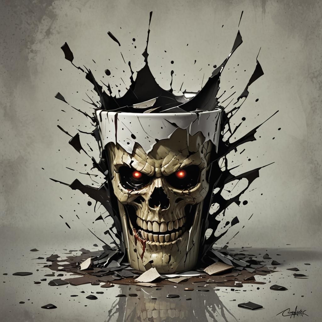 Sinister Smashed Cup by Rutkowski