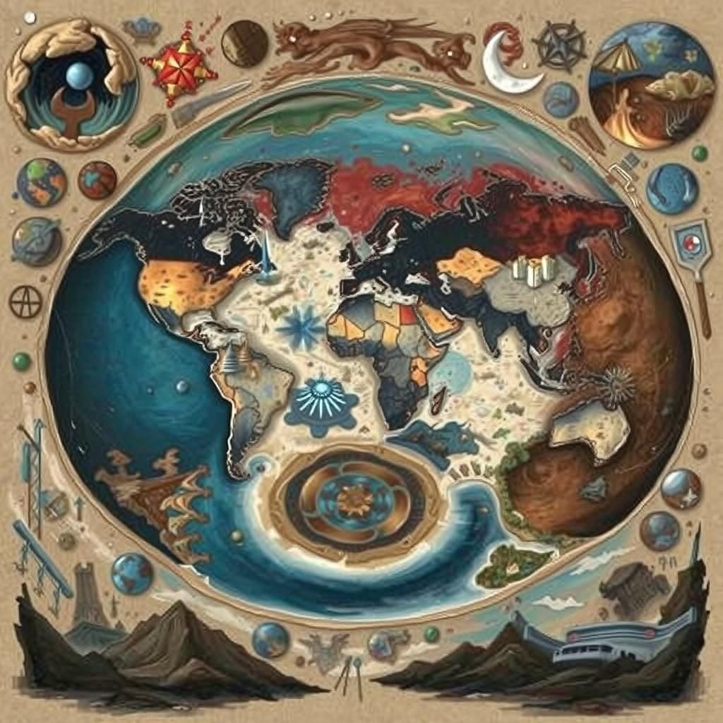 Surreal World Map: AI-Generated Art
