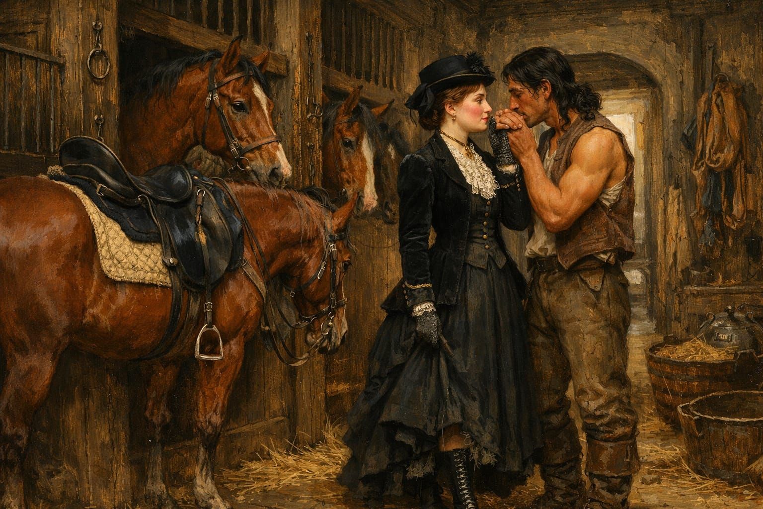 Victorian Stable Romance: Noblewoman and Groom