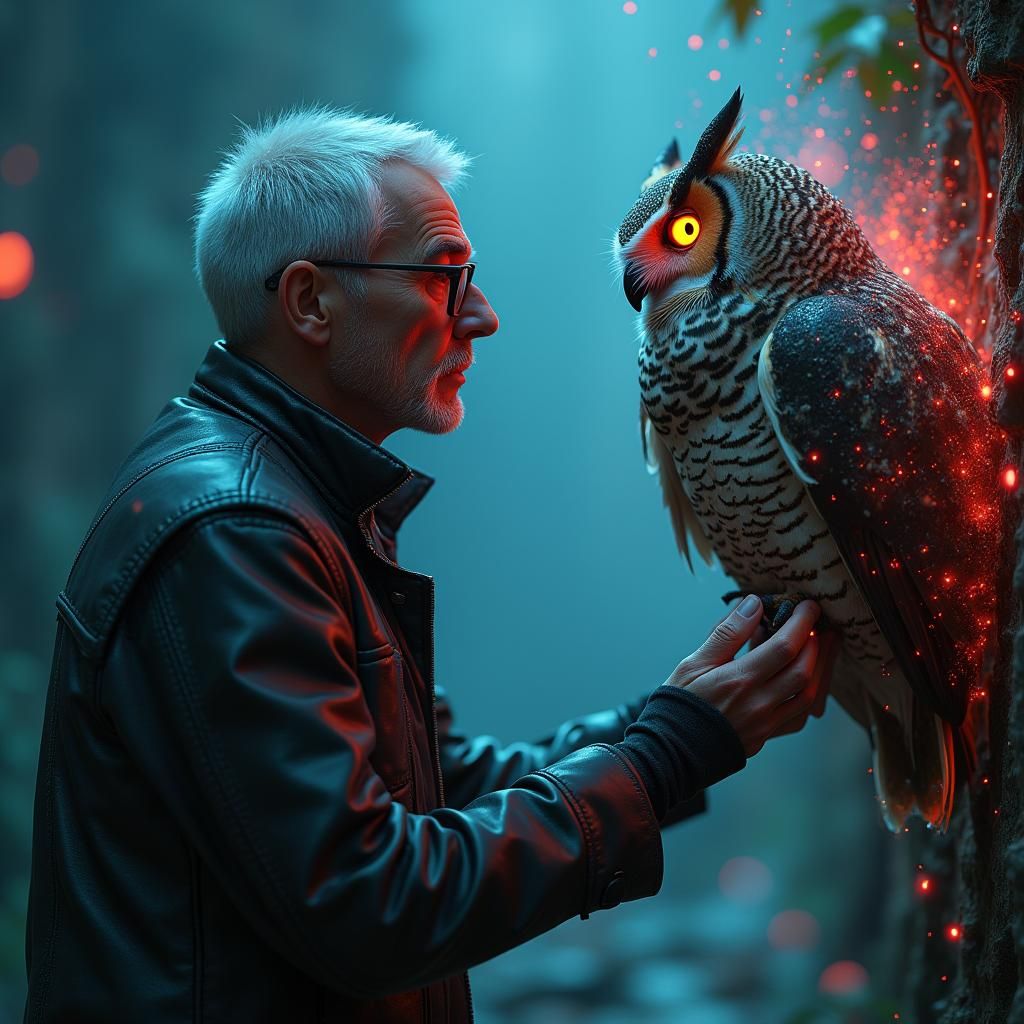 Rick Deckard and Electric Owl: Detailed Matte Painting