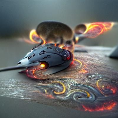 Mouse Ablaze: Detailed Matte Painting