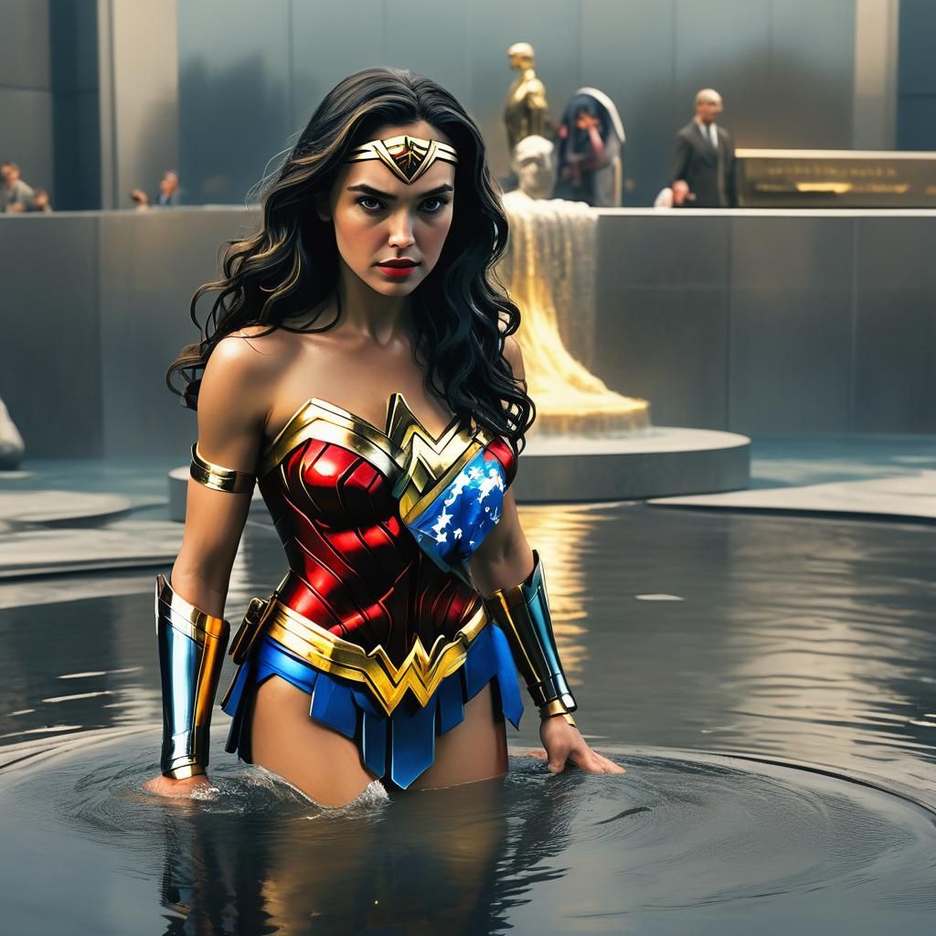 Wonder Woman at 9/11 Memorial: Digital Art