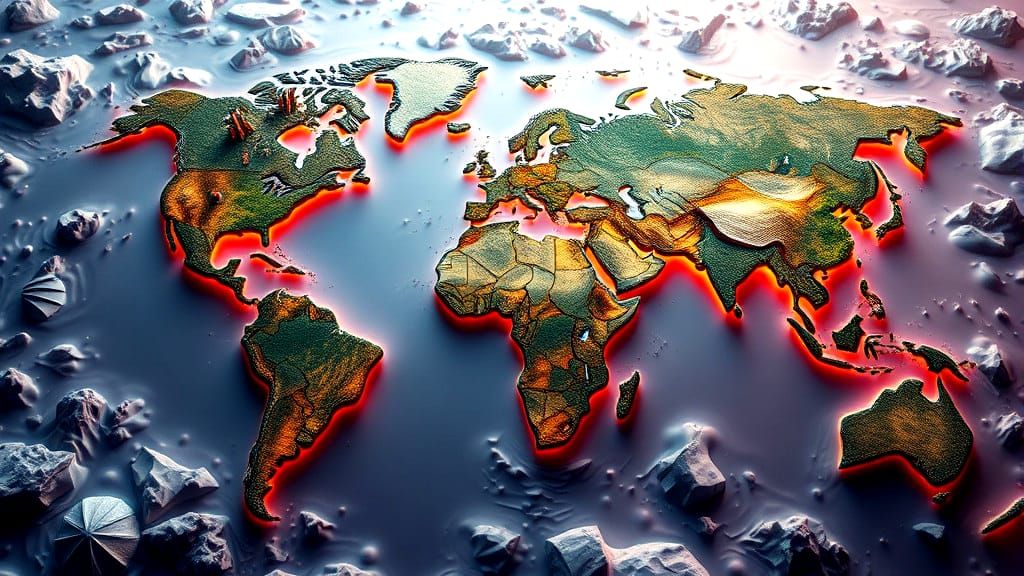 Surreal 3D Map of the World