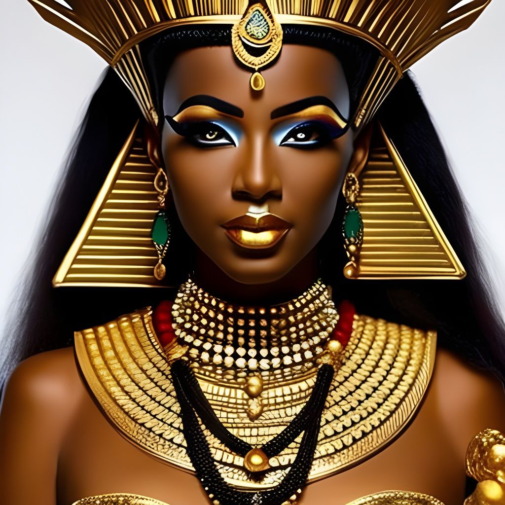 Nefertiti Portrait in Ancient Egyptian Style