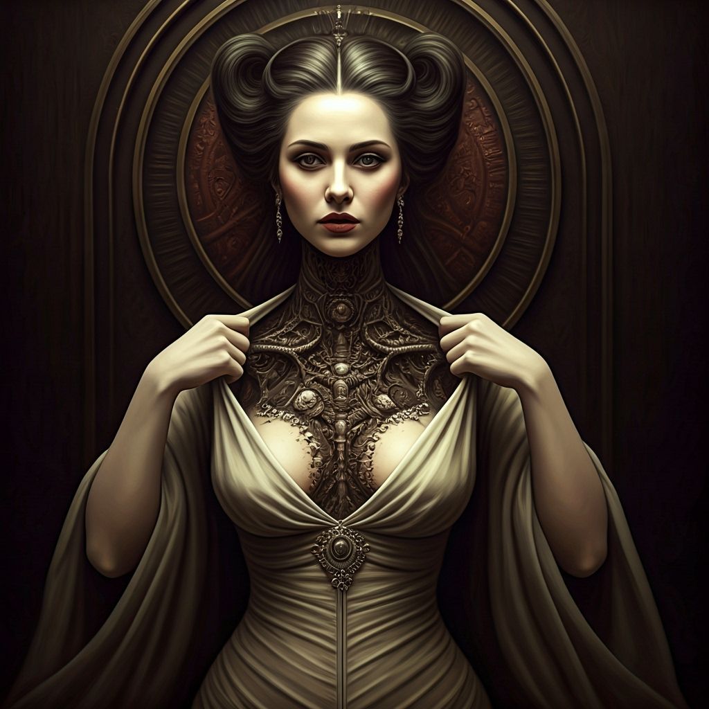 Horrific Reptilian Transformation in Dark Mystical Art