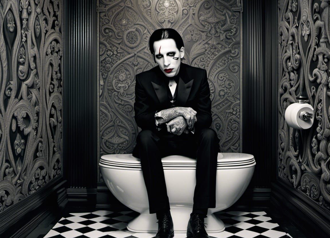 celebrity bathrooms : Marilyn Manson