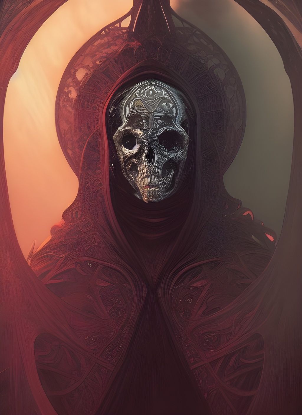 Arch-Lich Portrait in Sinister Digital Art Style