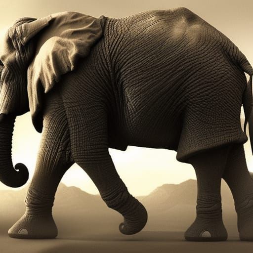 Epic War Elephant in Detailed Digital Painting