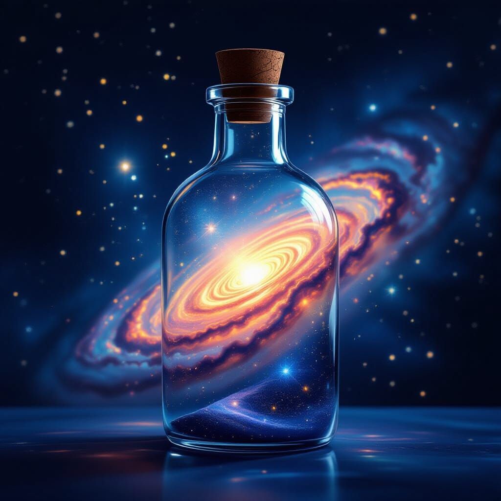 Milky Way Galaxy Captured in a Bottle