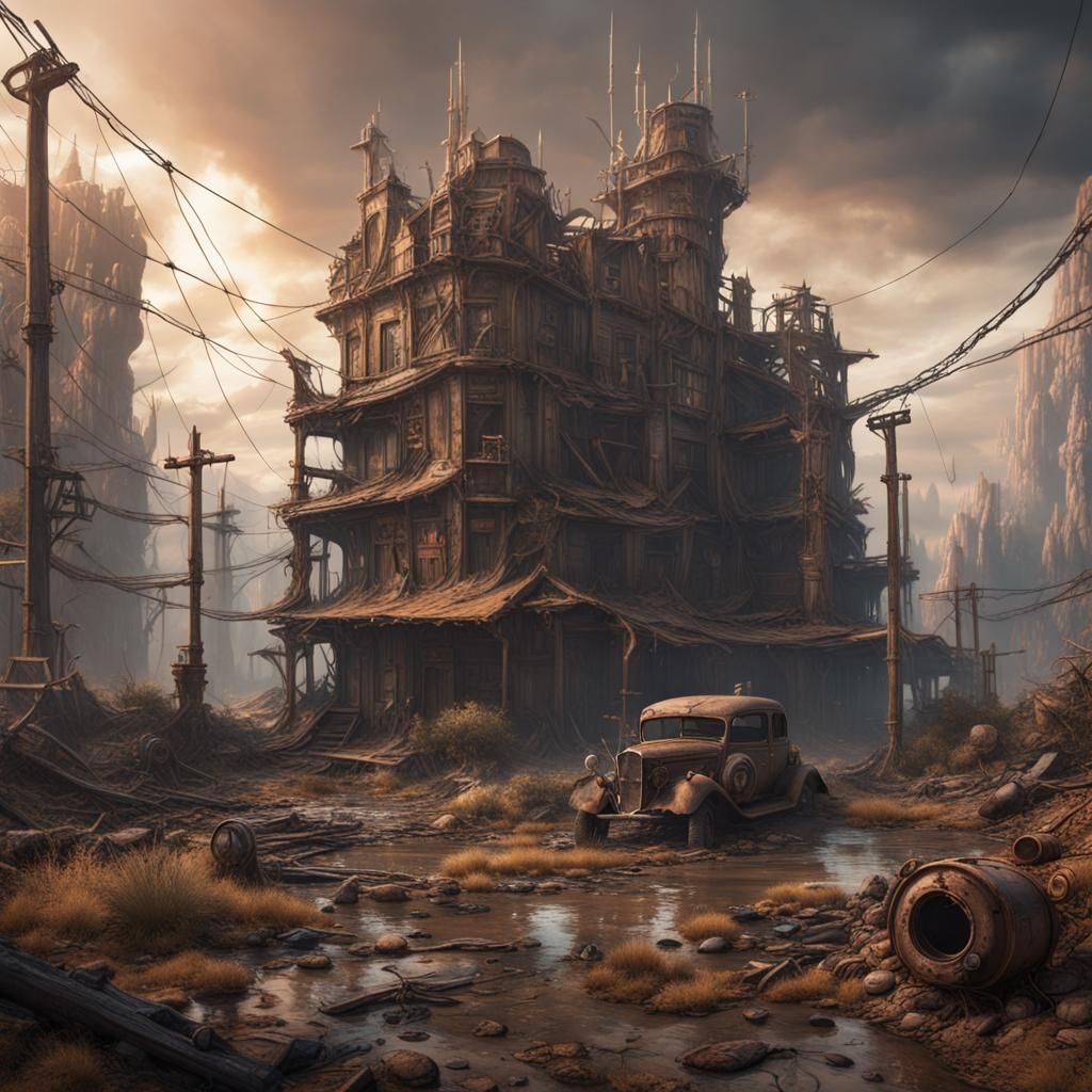 Post-Apocalyptic Wonderland: Detailed Matte Painting