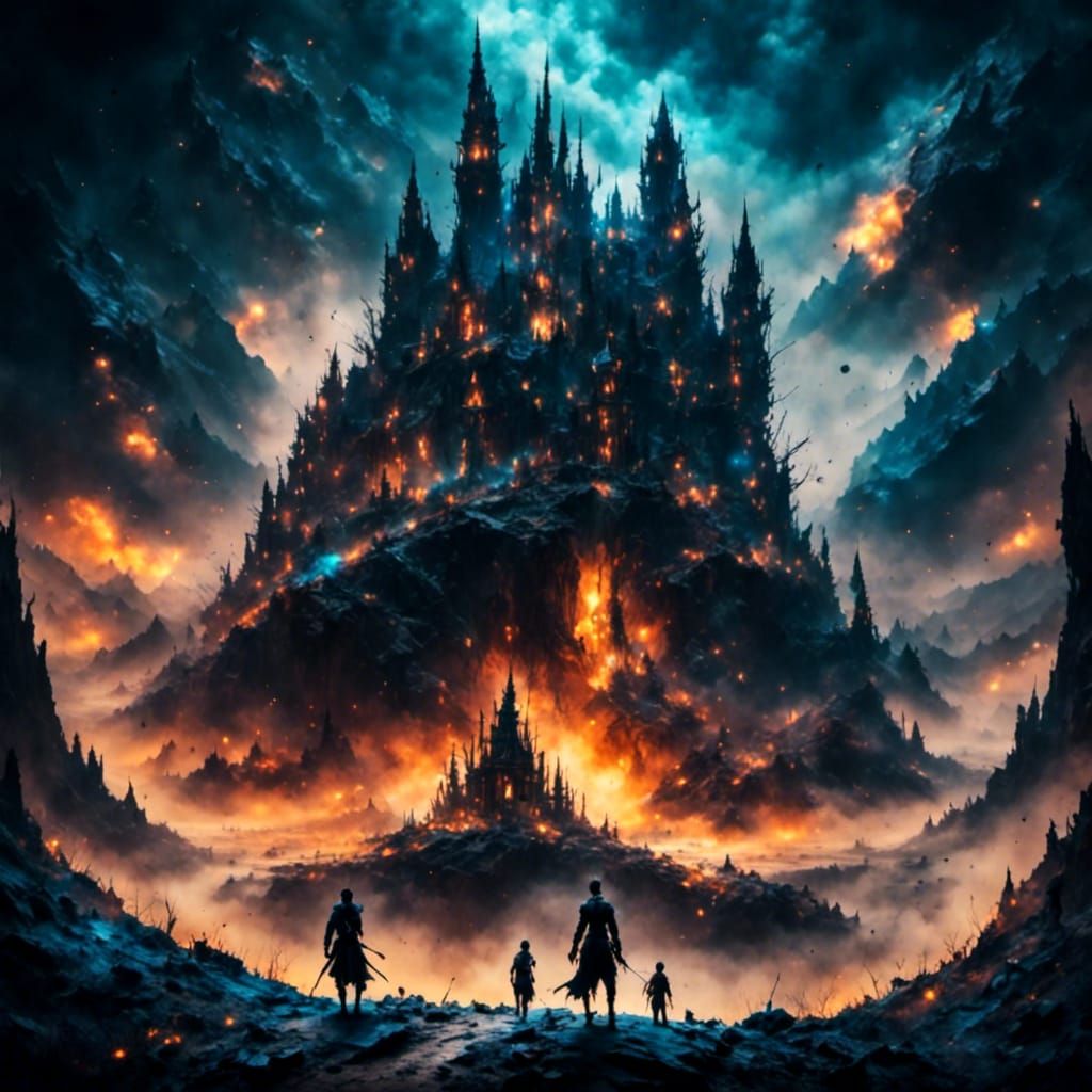 Arena Fighters in Dark Fantasy Style